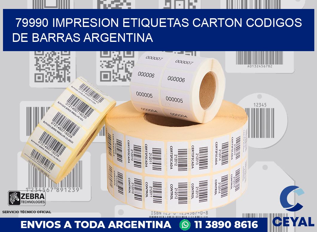 79990 IMPRESION ETIQUETAS CARTON CODIGOS DE BARRAS ARGENTINA