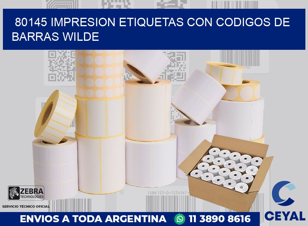 80145 IMPRESION ETIQUETAS CON CODIGOS DE BARRAS WILDE