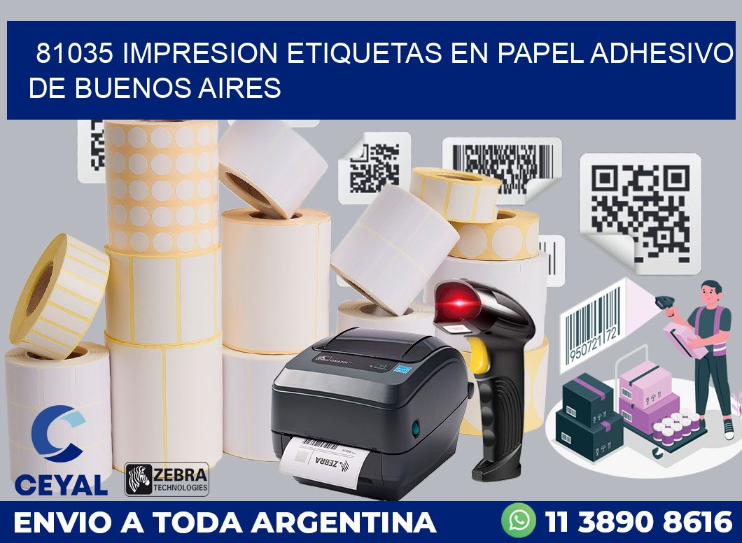 81035 IMPRESION ETIQUETAS EN PAPEL ADHESIVO DE BUENOS AIRES