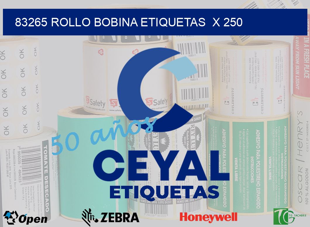 83265 Rollo bobina etiquetas  x 250
