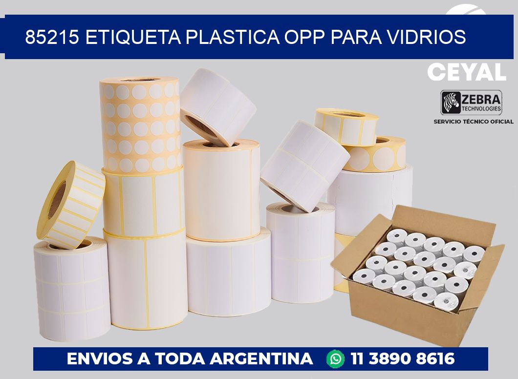 85215 ETIQUETA PLASTICA OPP PARA VIDRIOS
