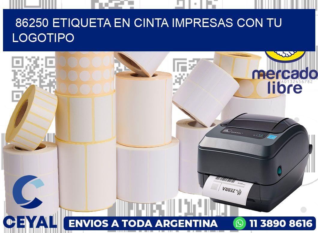 86250 ETIQUETA EN CINTA IMPRESAS CON TU LOGOTIPO