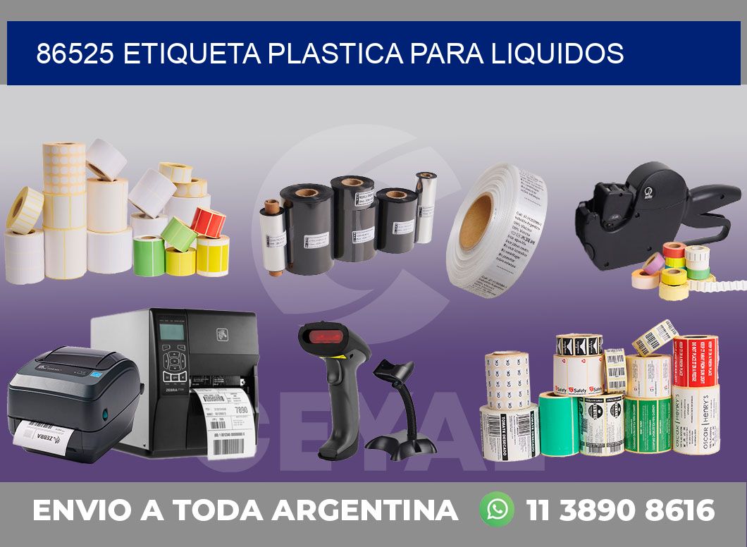 86525 ETIQUETA PLASTICA PARA LIQUIDOS