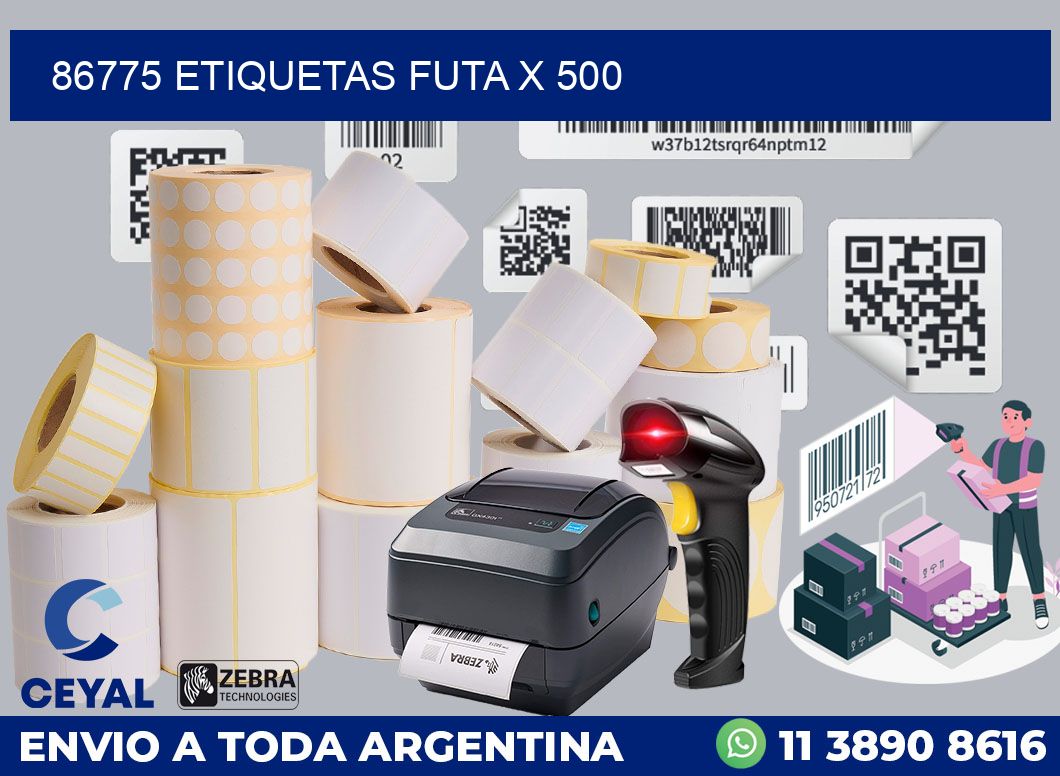 86775 etiquetas futa x 500
