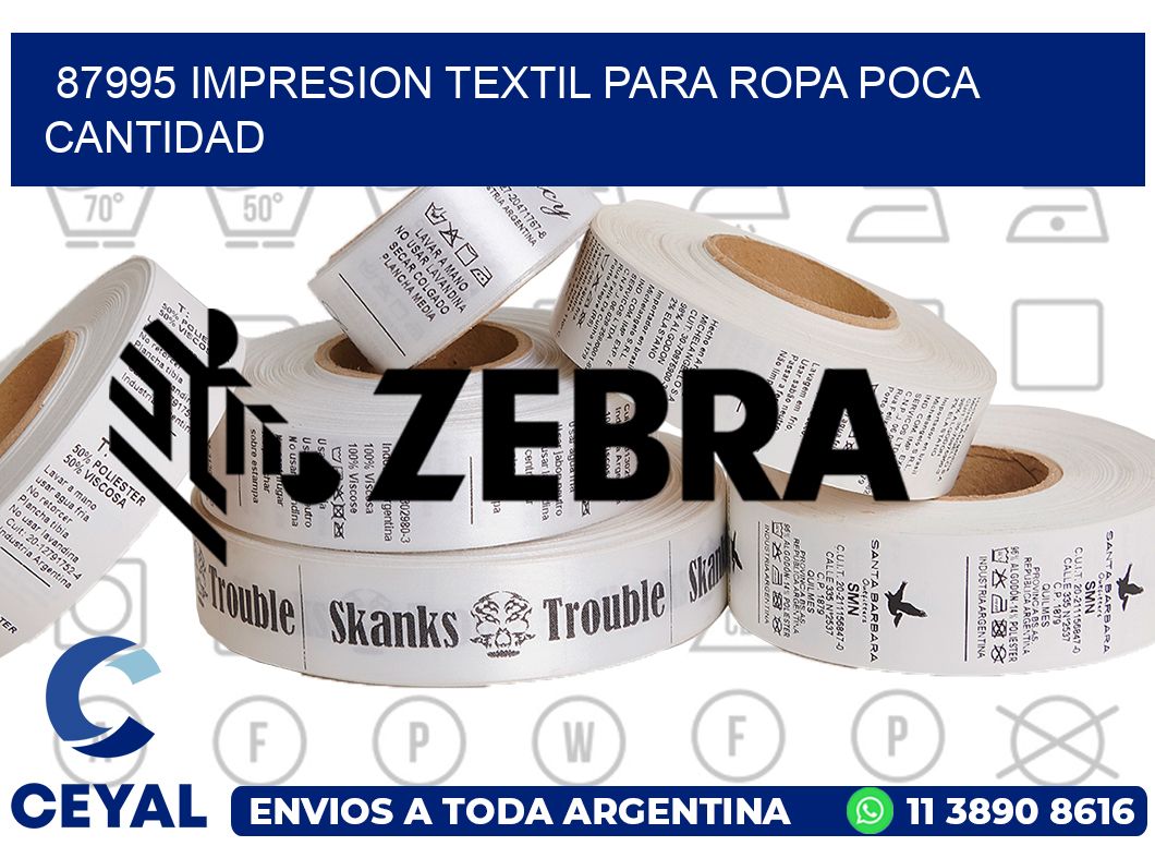 87995 IMPRESION TEXTIL PARA ROPA POCA CANTIDAD