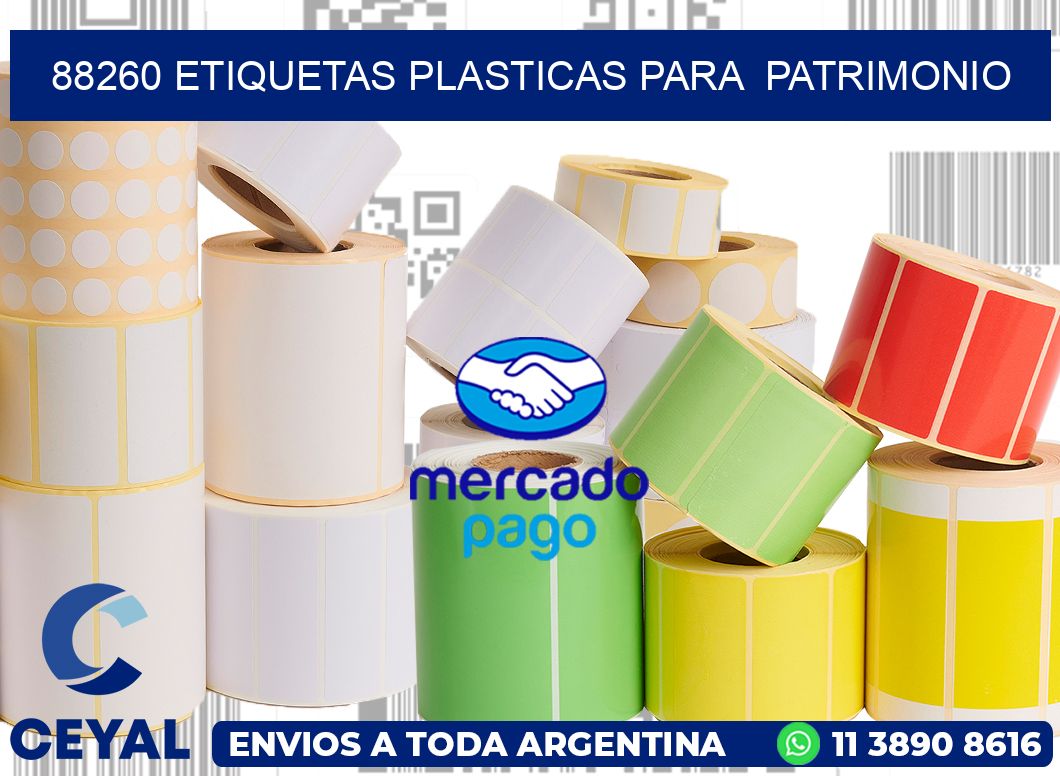 88260 ETIQUETAS PLASTICAS PARA  PATRIMONIO