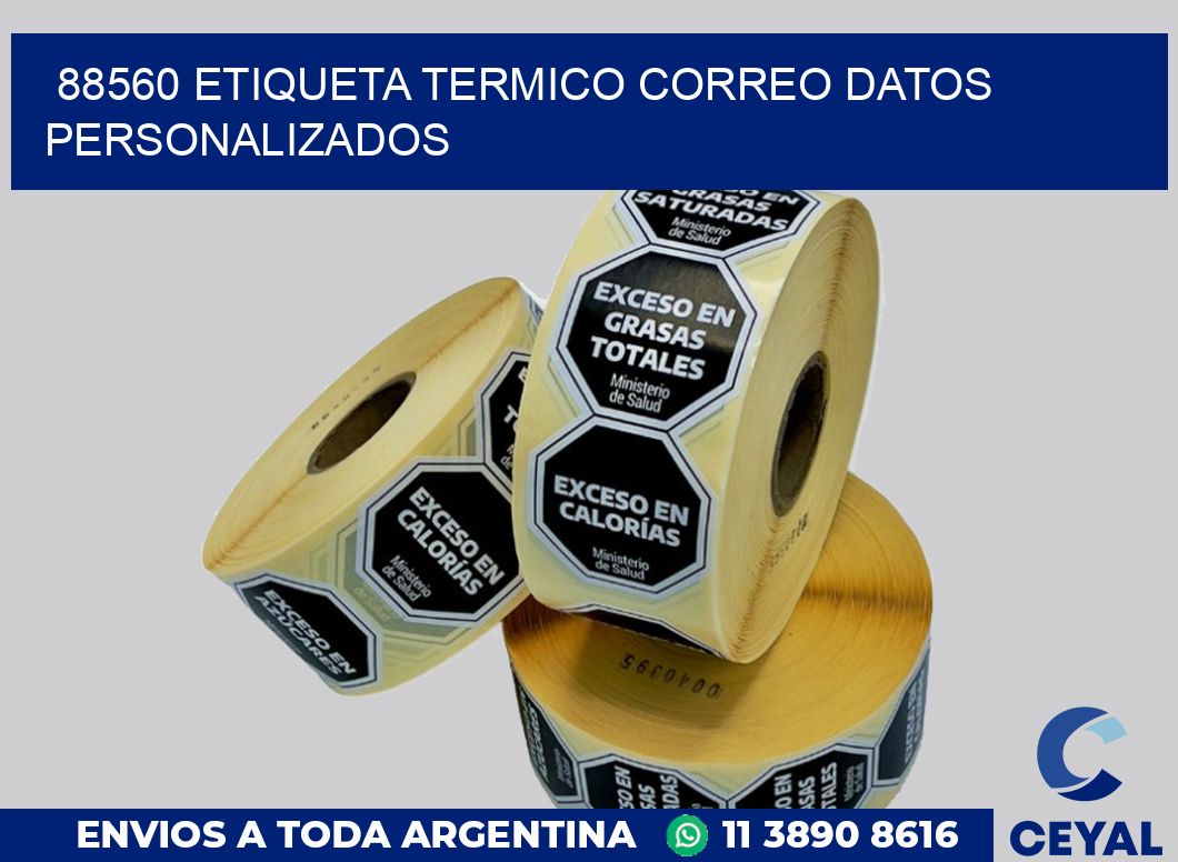 88560 ETIQUETA TERMICO CORREO DATOS PERSONALIZADOS