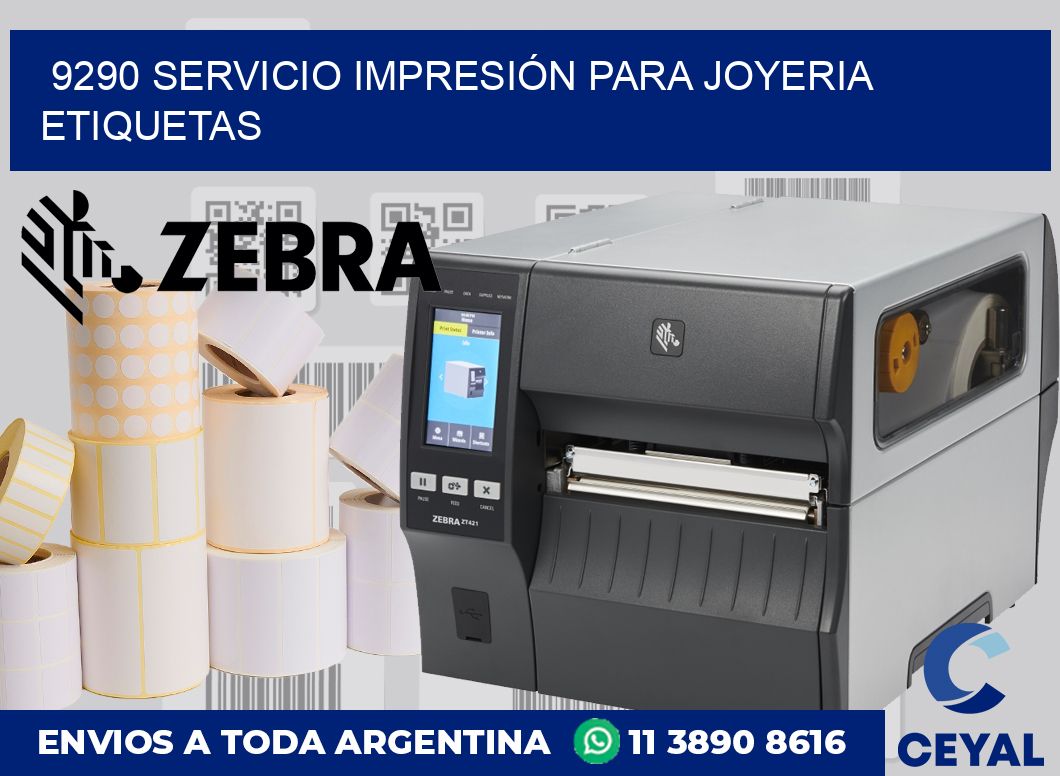 9290 SERVICIO IMPRESIÓN PARA JOYERIA ETIQUETAS