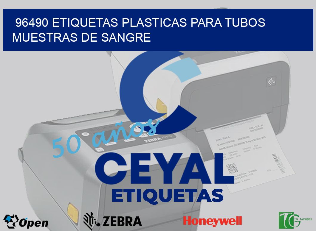 96490 ETIQUETAS PLASTICAS PARA TUBOS MUESTRAS DE SANGRE