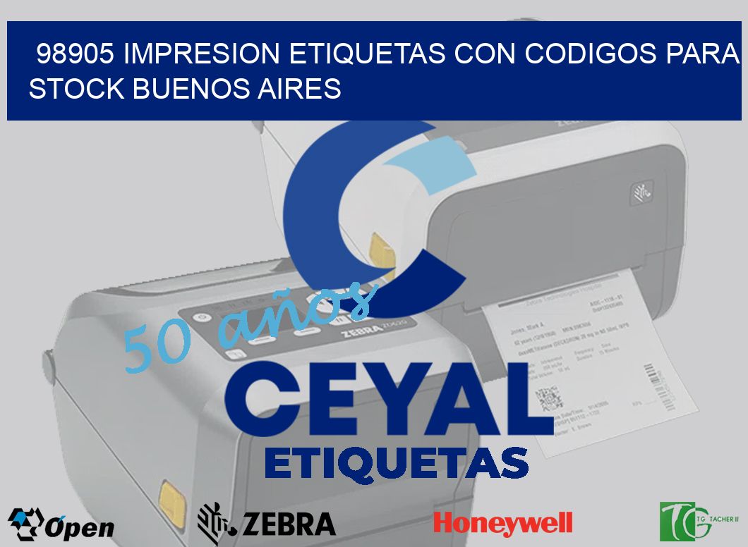 98905 IMPRESION ETIQUETAS CON CODIGOS PARA STOCK BUENOS AIRES