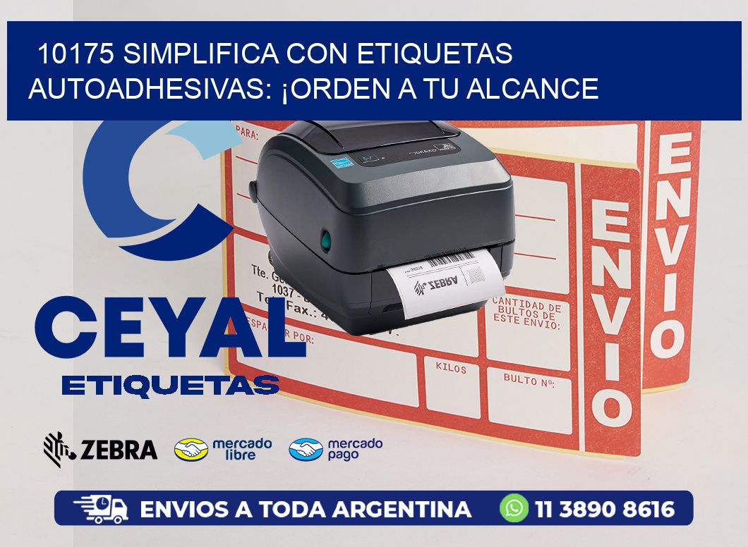 10175 Simplifica con Etiquetas Autoadhesivas: ¡Orden a tu Alcance
