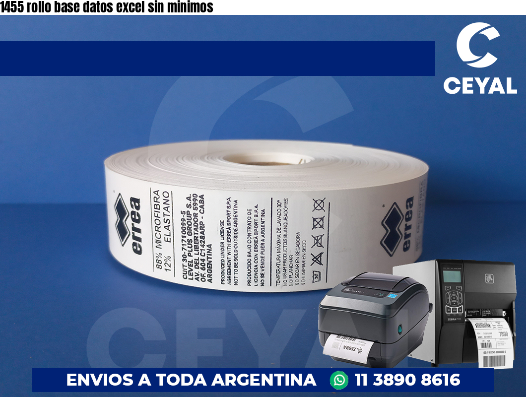 1455 rollo base datos excel sin minimos