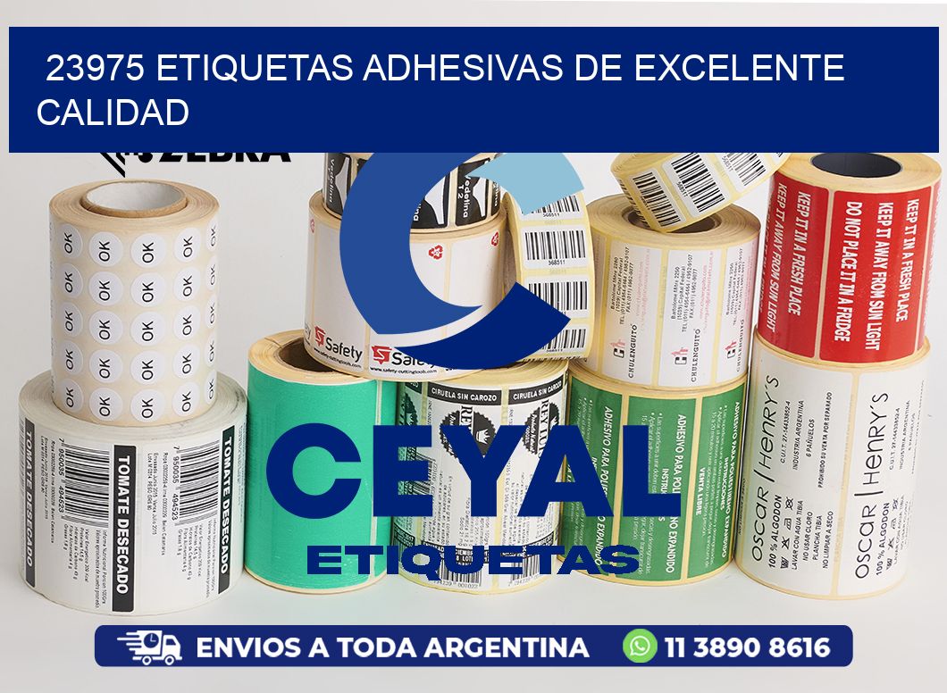 23975 ETIQUETAS ADHESIVAS DE EXCELENTE CALIDAD
