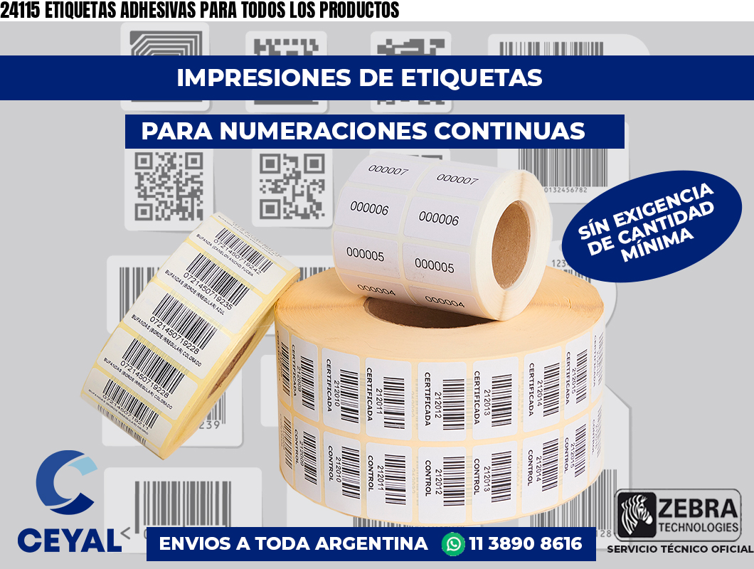24115 ETIQUETAS ADHESIVAS PARA TODOS LOS PRODUCTOS