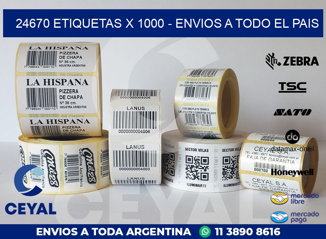 24670 ETIQUETAS X 1000 – ENVIOS A TODO EL PAIS