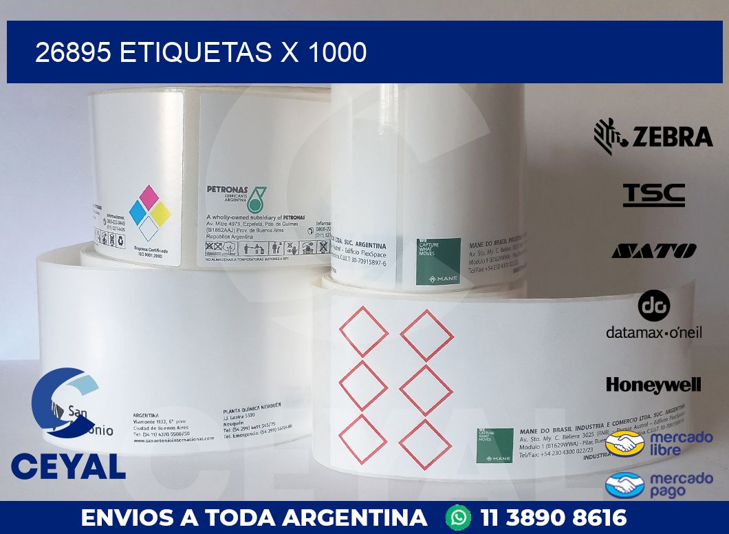26895 ETIQUETAS X 1000