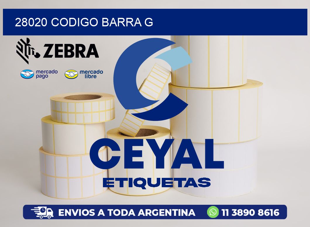 28020 CODIGO BARRA G