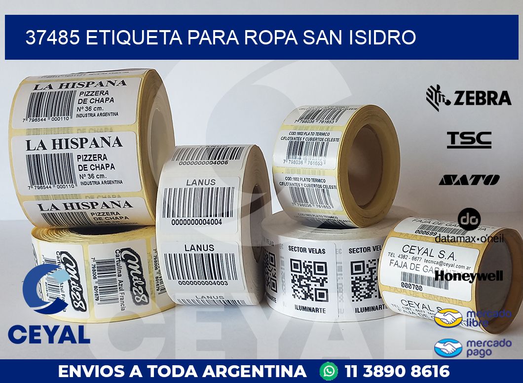 37485 ETIQUETA PARA ROPA SAN ISIDRO