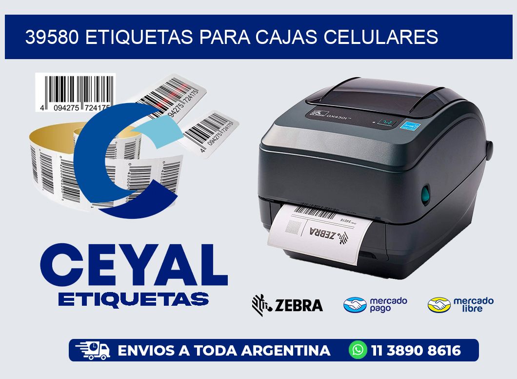 39580 etiquetas para cajas celulares