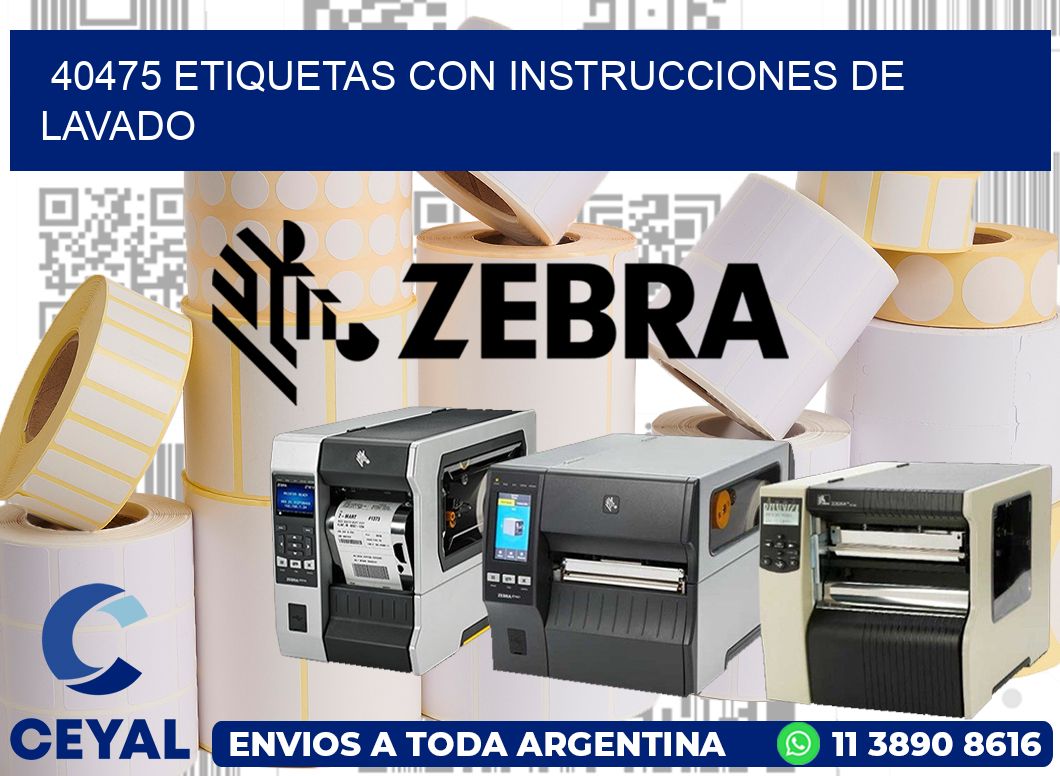 40475 ETIQUETAS CON INSTRUCCIONES DE LAVADO