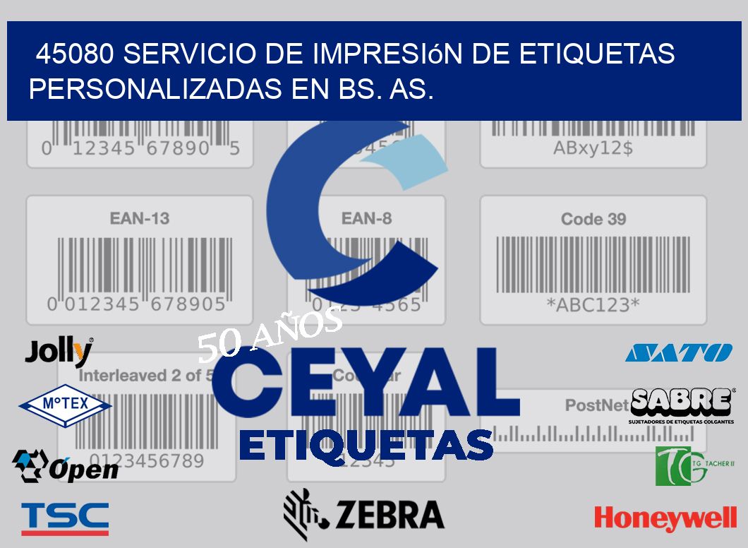 45080 Servicio de Impresión de Etiquetas Personalizadas en Bs. As.