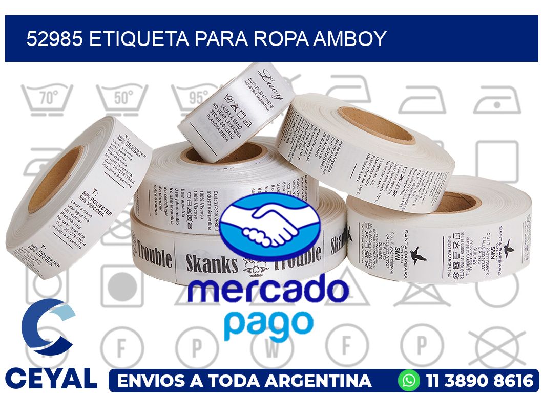 52985 ETIQUETA PARA ROPA AMBOY