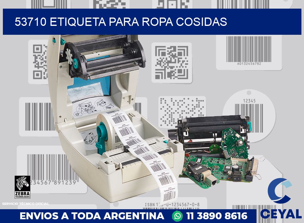53710 ETIQUETA PARA ROPA COSIDAS