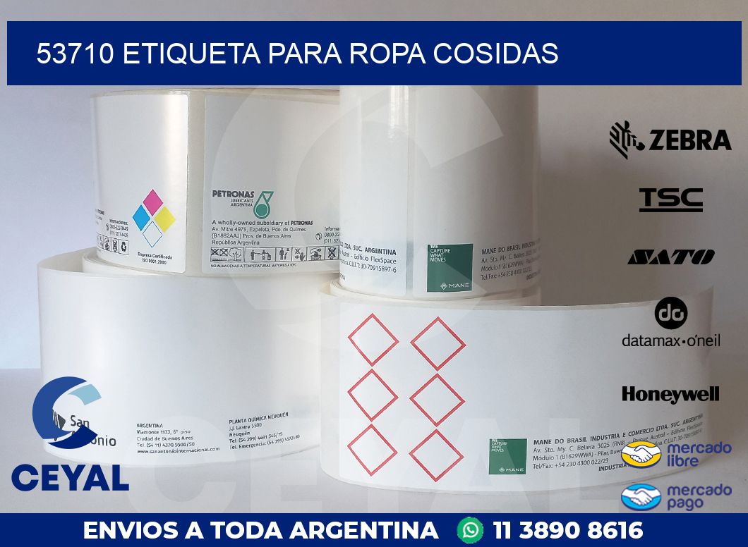 53710 ETIQUETA PARA ROPA COSIDAS