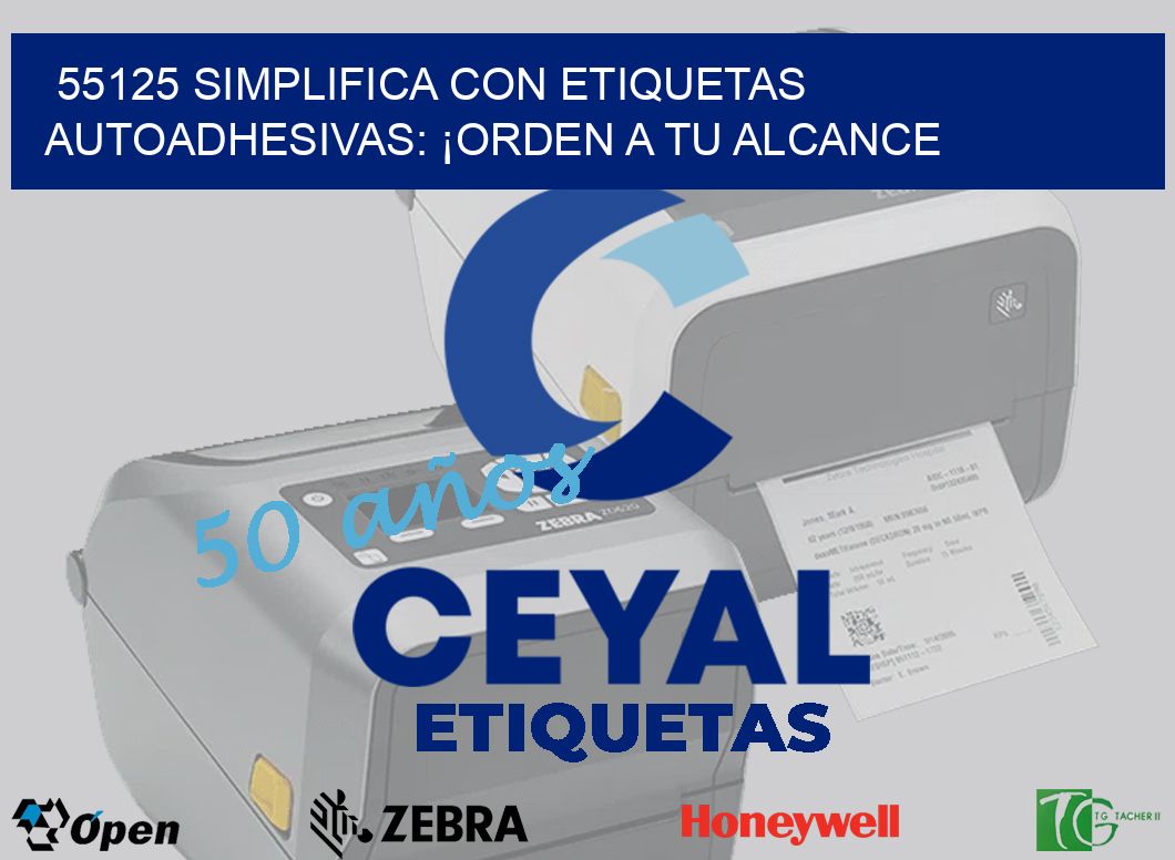 55125 Simplifica con Etiquetas Autoadhesivas: ¡Orden a tu Alcance