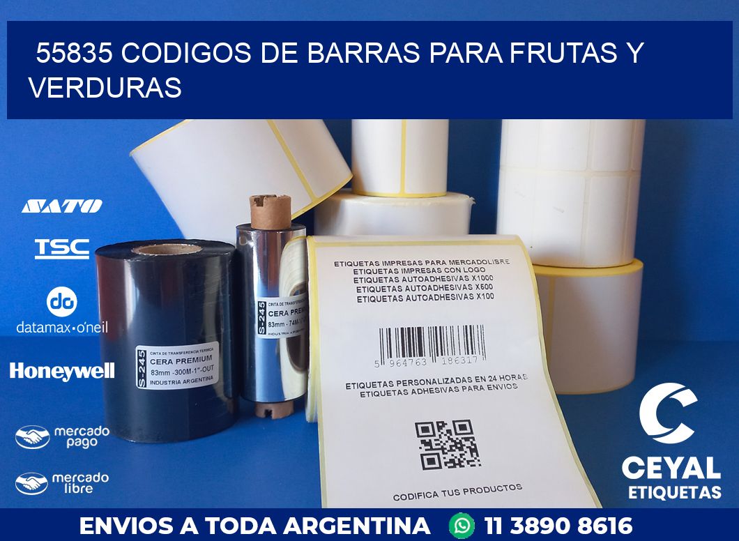 55835 CODIGOS DE BARRAS PARA FRUTAS Y VERDURAS