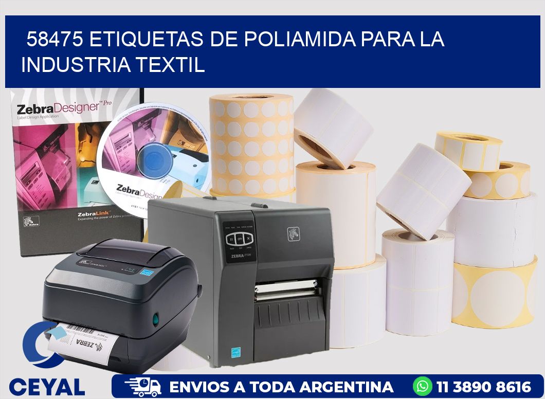 58475 ETIQUETAS DE POLIAMIDA PARA LA INDUSTRIA TEXTIL