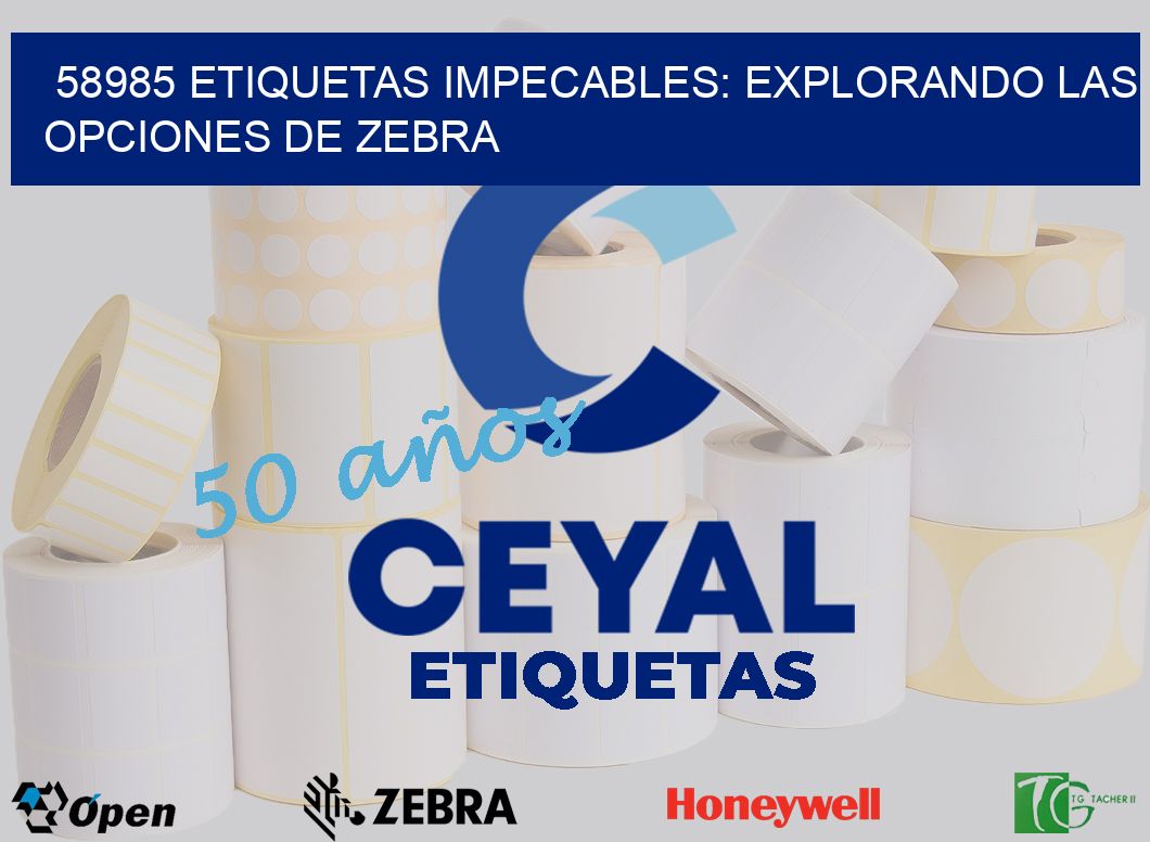 58985 Etiquetas Impecables: Explorando las Opciones de Zebra