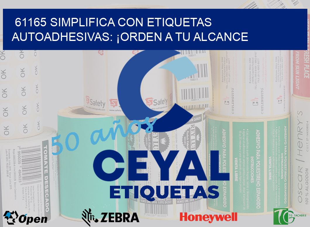 61165 Simplifica con Etiquetas Autoadhesivas: ¡Orden a tu Alcance