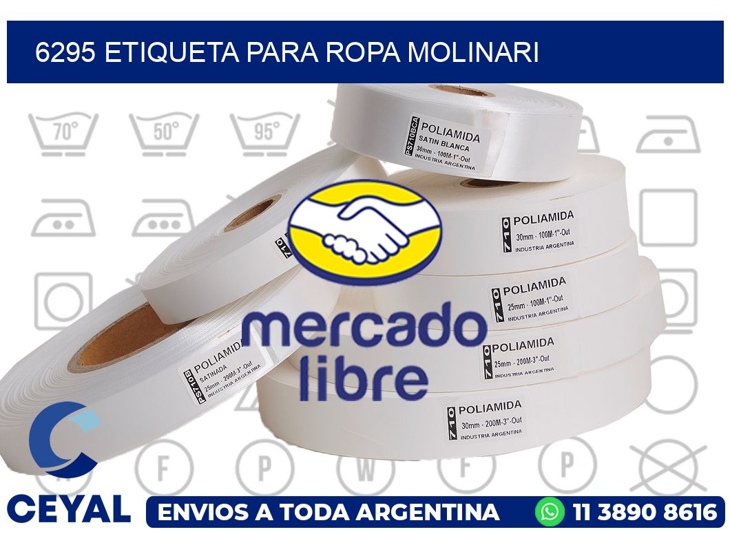 6295 ETIQUETA PARA ROPA MOLINARI