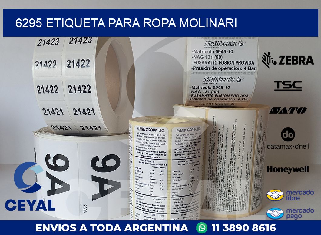 6295 ETIQUETA PARA ROPA MOLINARI