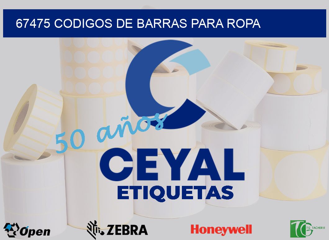 67475 CODIGOS DE BARRAS PARA ROPA