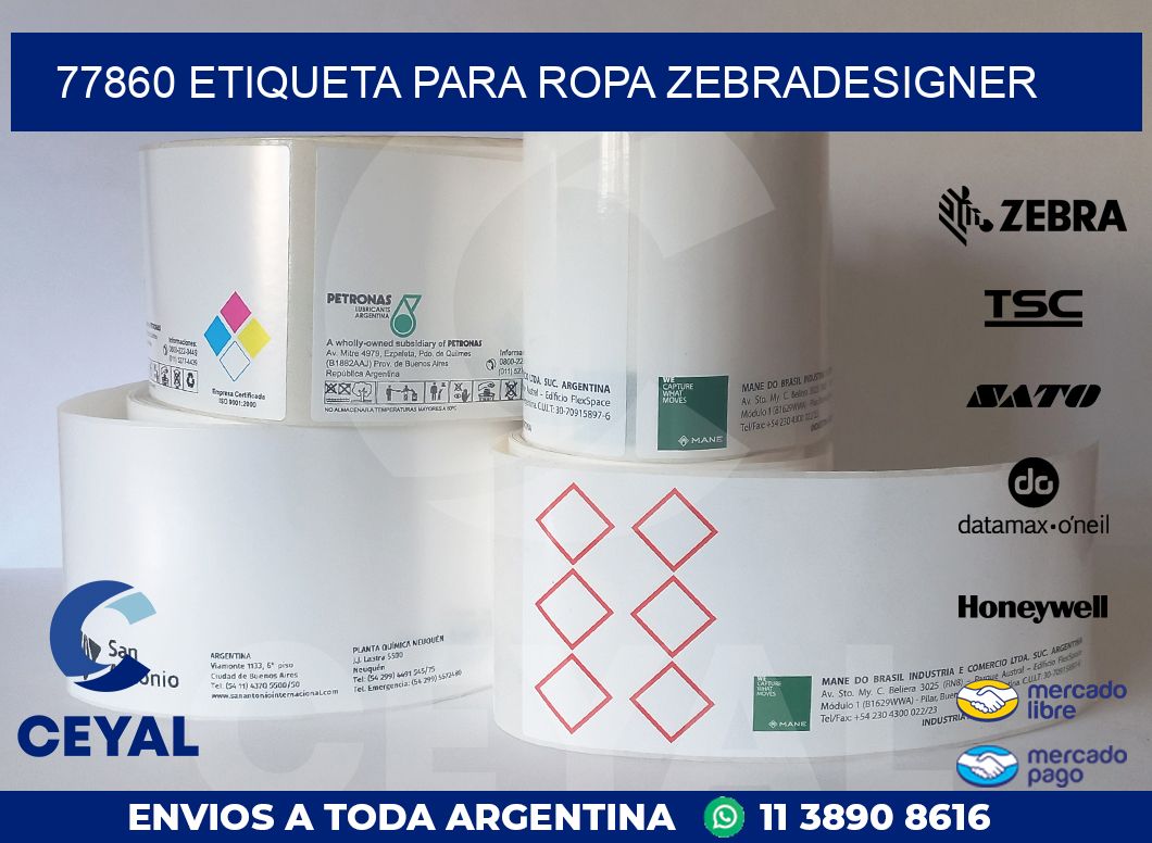 77860 ETIQUETA PARA ROPA ZEBRADESIGNER