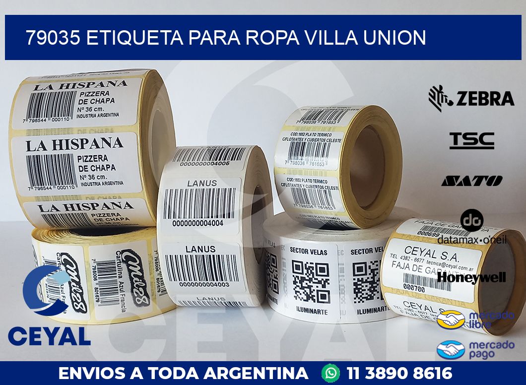 79035 ETIQUETA PARA ROPA VILLA UNION