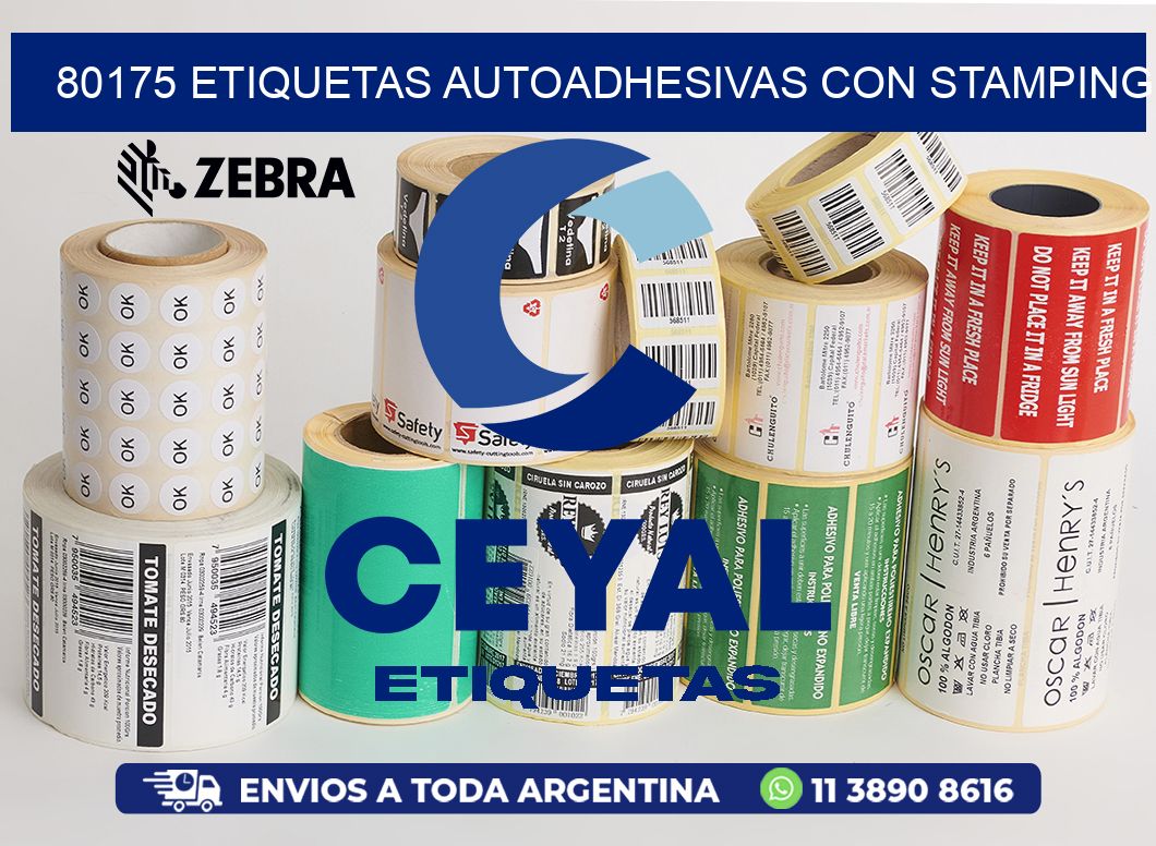 80175 Etiquetas autoadhesivas con stamping