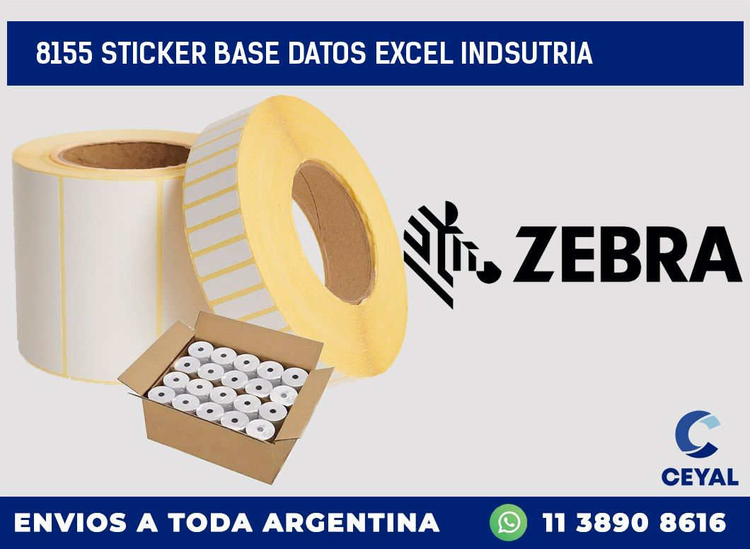 8155 sticker base datos excel indsutria