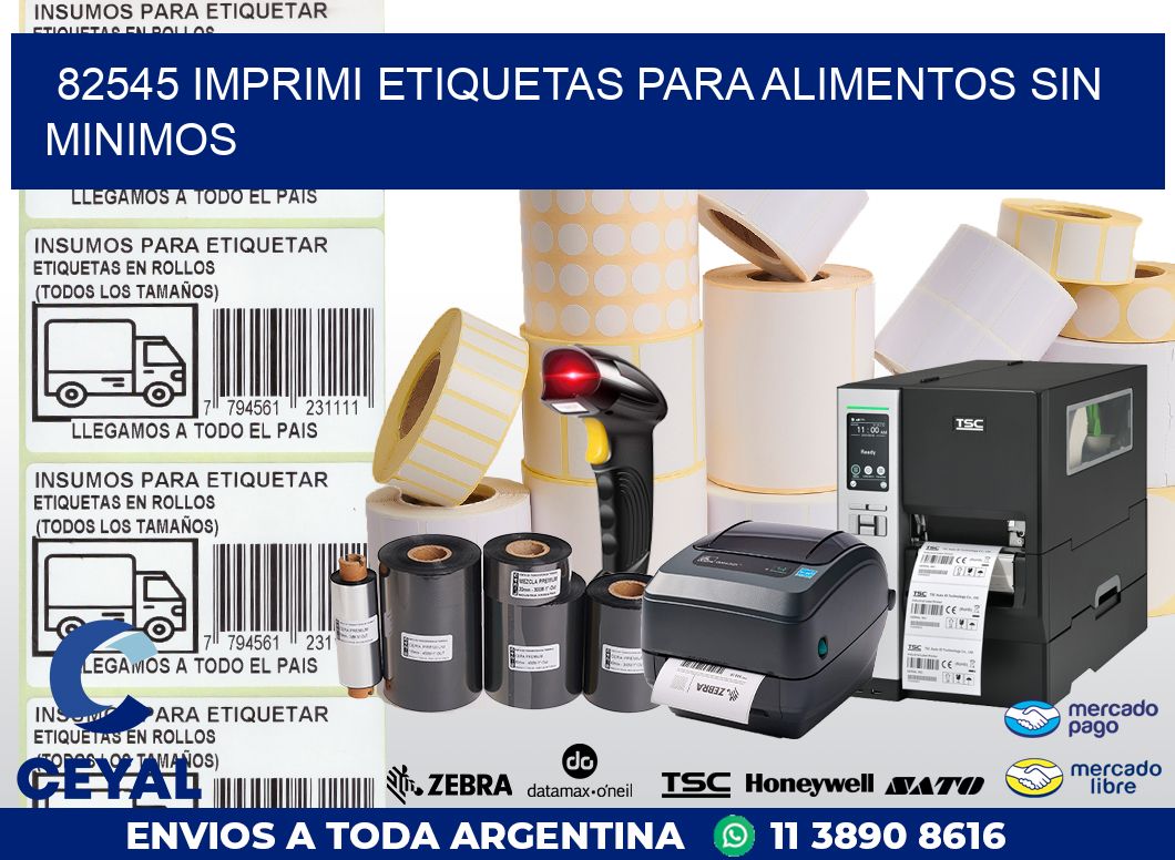 82545 IMPRIMI ETIQUETAS PARA ALIMENTOS SIN MINIMOS