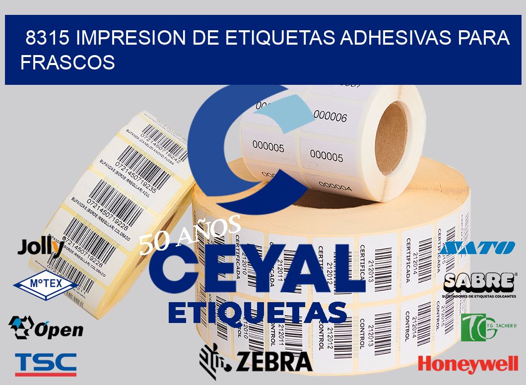 8315 IMPRESION DE ETIQUETAS ADHESIVAS PARA FRASCOS