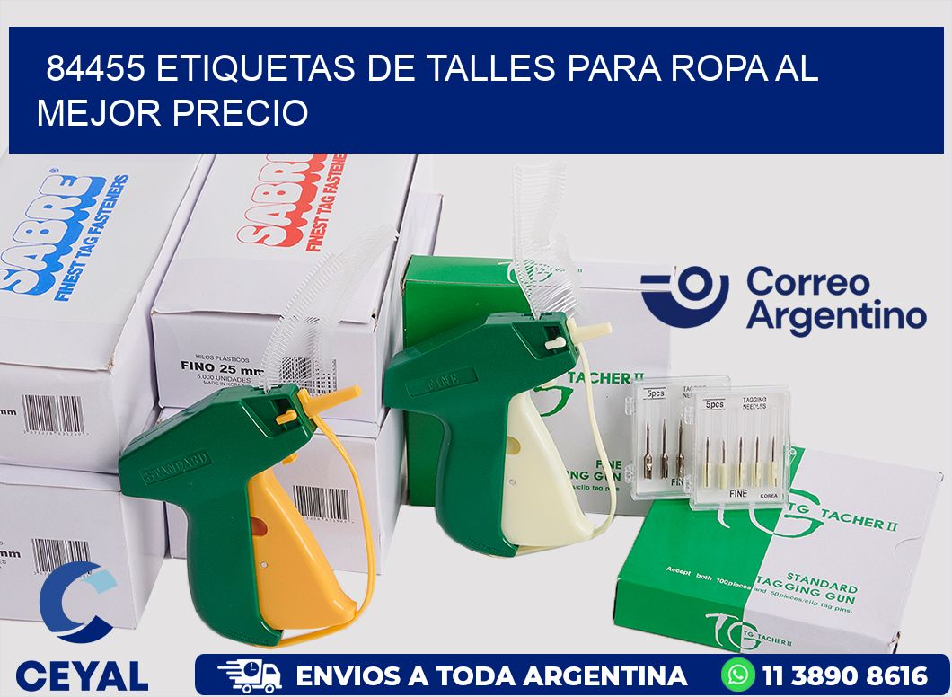 84455 ETIQUETAS DE TALLES PARA ROPA AL MEJOR PRECIO