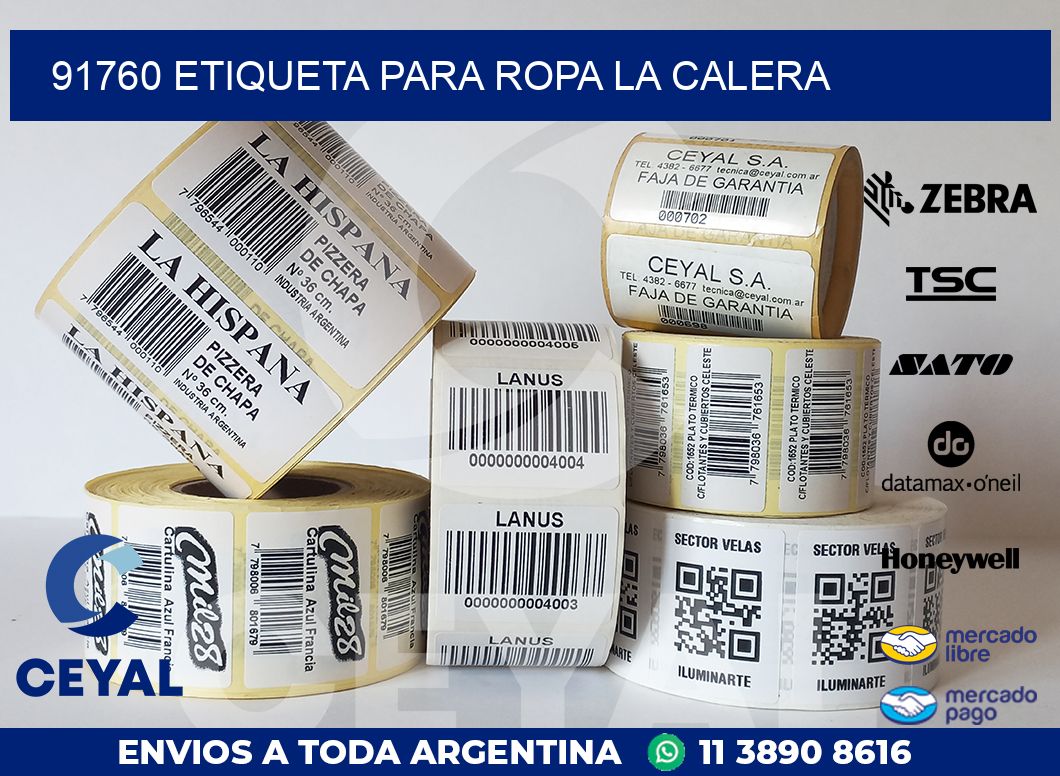 91760 ETIQUETA PARA ROPA LA CALERA