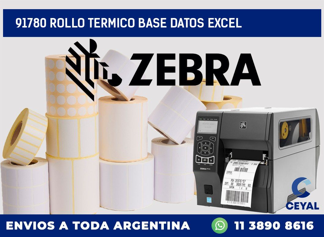 91780 rollo termico base datos excel