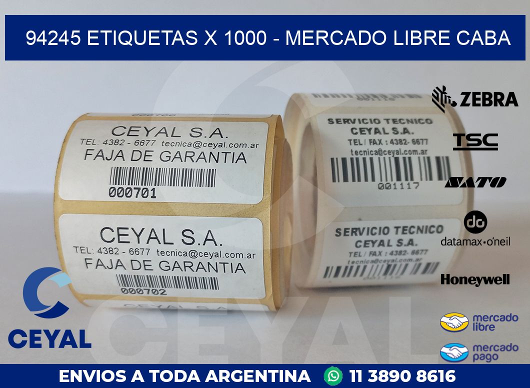 94245 ETIQUETAS X 1000 – MERCADO LIBRE CABA