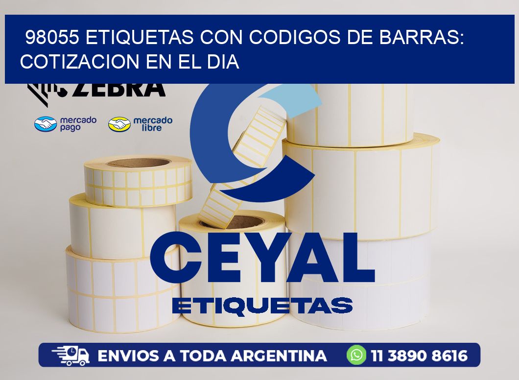 98055 ETIQUETAS CON CODIGOS DE BARRAS: COTIZACION EN EL DIA