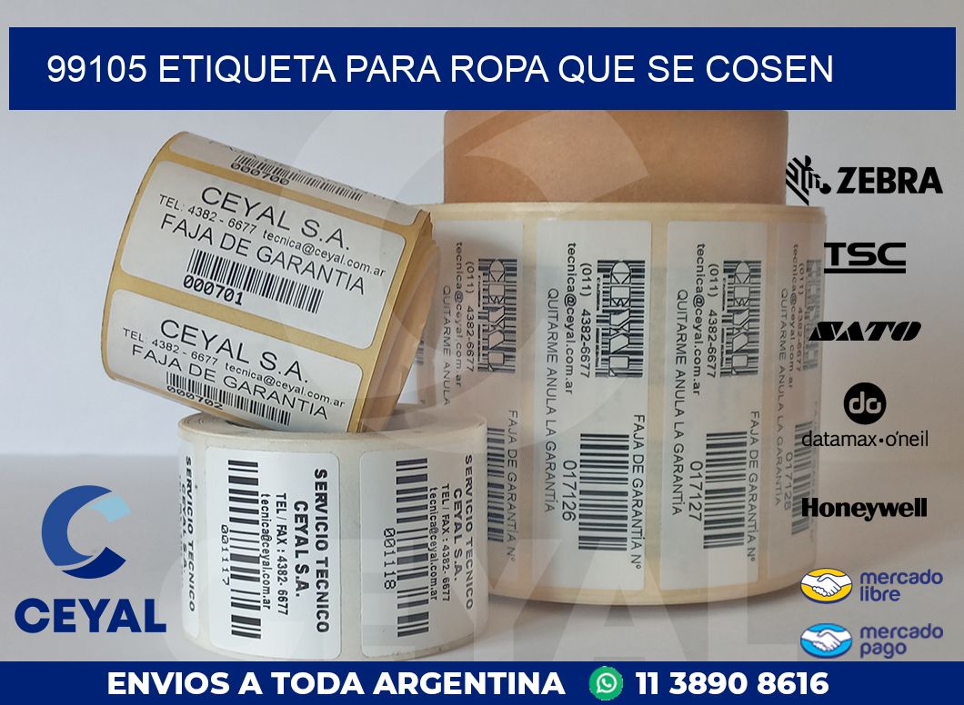 99105 ETIQUETA PARA ROPA QUE SE COSEN