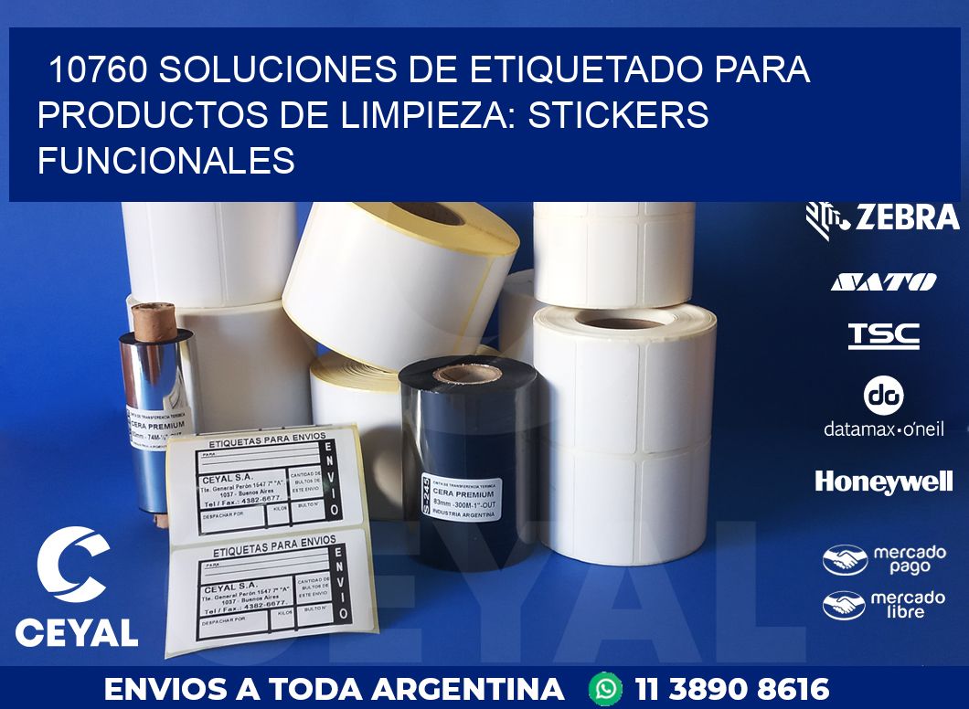 10760 SOLUCIONES DE ETIQUETADO PARA PRODUCTOS DE LIMPIEZA: STICKERS FUNCIONALES