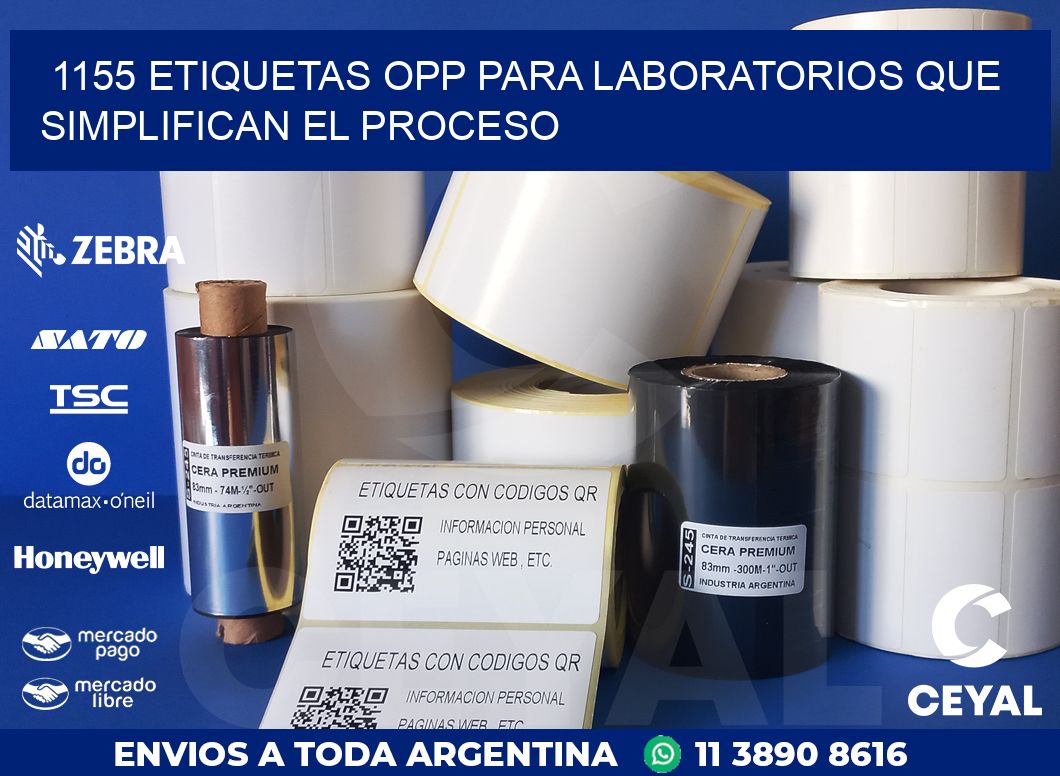 1155 ETIQUETAS OPP PARA LABORATORIOS QUE SIMPLIFICAN EL PROCESO